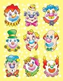 STICKERS GIANT CLOWN FACE
