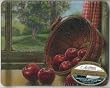Red Apple Basket in Window 10"x8" Tempered Glass Cutting Board