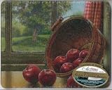 Small Cutting Board ~ Apple Basket in Window ~ 8x10 ~ made of tempered glass ~ code 678