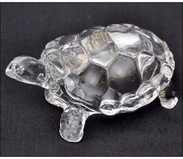 Divine Miracles Crystal Glass Medium Fengshui Crystal Tortoise ( Transparent, Medium )