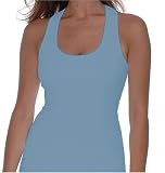  : Beyond Yoga Supplex Racer Back Camisole (Sky Blue, X-Small)