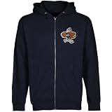 NCAA Oral Roberts Golden Eagles Navy Blue Logo Applique Midweight Full Zip Hoody