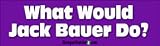 What Would Jack Bauer Do - Funny Bumper Stickers (Large)