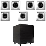 Acoustic Audio S191 7-5.25" Home Surround Sound Speakers w/15" Powered Sub