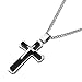Cross Necklace for Men & Women with Large Pendant and 24 Inch Curb Chain in Gift Box