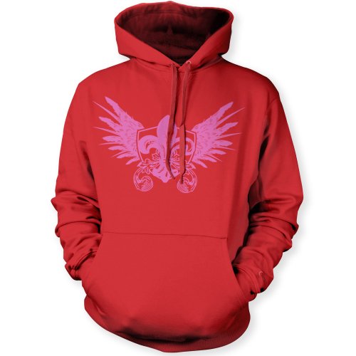 Winged Fleur De Lis (Pink) Unisex Hooded Sweatshirt