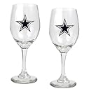 NFL Dallas Cowboys 14-Ounce Wine Glass (Set of Two)