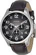 Fossil #FS4514 Men's Analog Black Degrade Dial Leather Strap Watch