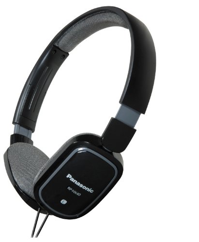 Panasonic RP-HXC40-K Light Weight On Ear Monitors w/iPhone Controller (Black)