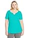 Just My Size Women's Plus-Size Solid Split Neck Shirttail Hem Tee