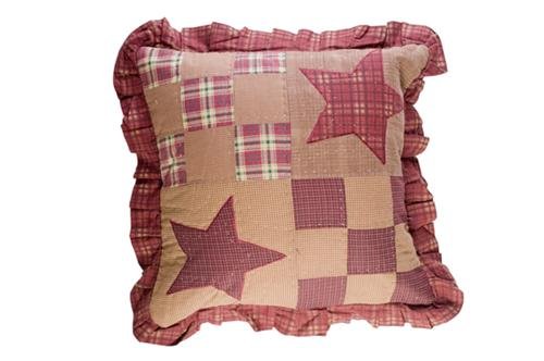 Star Patch Quilted Decorative 16 inch Pillow