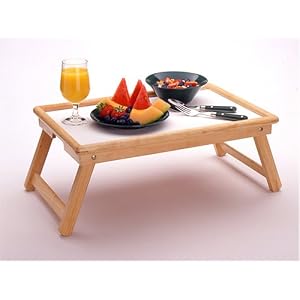 Breakfast Bed Tray, Foldable Legs by
