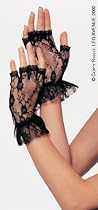 Leg Avenue Lace Fingerless Wrist Ruffle Gloves