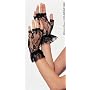 Wrist Length Fingerless Lace Gloves With Ruffle