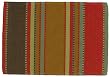 Durable Hand Woven 100% Cotton Colorful Red Striped Placemat 12x18 Inches Set / 6