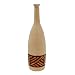 EXP Contemporary Handcrafted Cream And Chocolate Terracotta Ethnic Bottle Vase