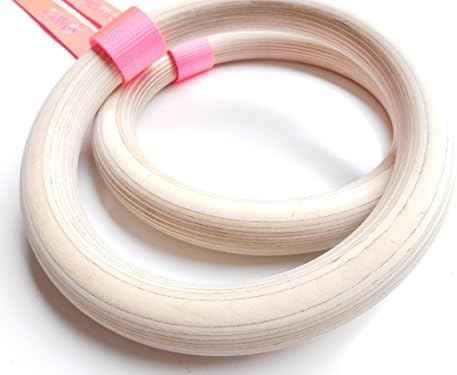 PINK G-RINGS Wood Gymnastics Ring Set PROMO SALE TODAY, HIGHEST QUALITY GUARANTEE. USA-Crossfit Strength Training Olympic Gym