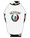 TooLoud Soccer Ball Flag - Mexico Dog Shirt White with Black Large