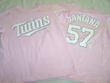 Minnesota Twins Johan Santana Girl's Youth Pink T-Shirt