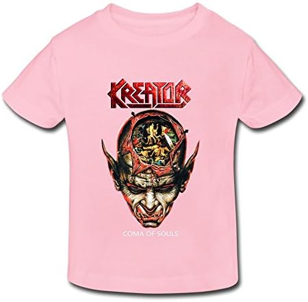 FANNGBABY Kid's Toddler Kreator Face Logo Age 2-6 T-shirt Pink 5-6 Toddler