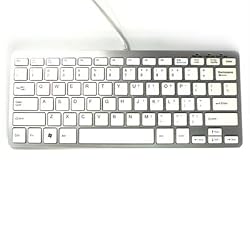 MYCARRYINGCASE Aluminum 78 Key Wired USB Mini Keyboard for PC, Mac, PS3, Xbox360 (Product Dimension Around 11.25" x4.75")