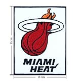 Miami Heat Logo Embroidered Iron on Patches Free Shipping From Thailand