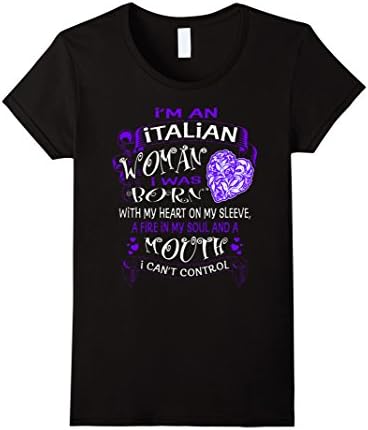 Women's I'm An Italian Woman Fun T shirt XL Black