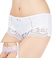 2 Pack Per Una Cotton Rich Floral Lace Shorts