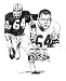 Green Bay Packers Jerry Kramer Green Bay Packers By Michael Mellett 16 X 20 - Unframed