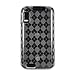 Plaid TPU Soft-gel Skin Case Cover for Motorola Atrix 4G Android phone AT&T Bonus MiniSuit LCD screen cleaner keychain-Clear