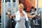 IMAGE OF Wallmonkeys Peel and Stick Wall Decals - Woman Trained Muscles in the Gym - 48