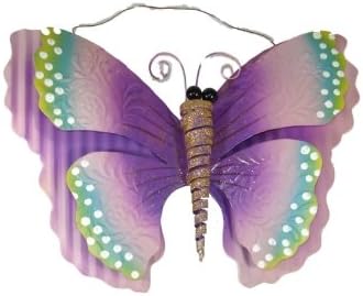 Metal 3D Butterfly 11 Inches Tall Purple