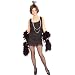 1920's Black Fringed Chicago Flapper Girl Costume
