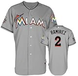 Hanley Ramirez Jersey : Florida Marlins #2 Authentic Grey Jersey