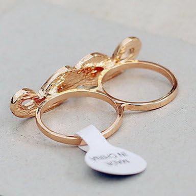 Lovely Black Moustache Double Fingers Rings