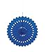 Royal Blue Solid Premium Tissue Paper Fan - 16
