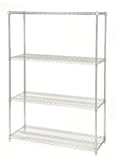 Seville Classics 4 Shelf, 18-Inch by 48-Inch by 72-Inch Shelving System, NSF