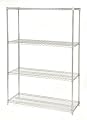 Seville Classics SHE18484 18-Inch by 48-Inch by 72-Inch Shelving System, Chrome