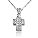 Sterling Silver Cubic Zirconia Cross Pendant