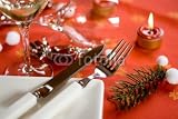 Wallmonkeys Peel and Stick Wall Decals - Table De Noel Gastronomique - Removable Graphic