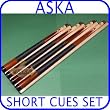 Pool Cue Set of 4 Short Cue Sticks Regas