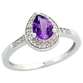 Solid White Genuine Amethyst L Shaped