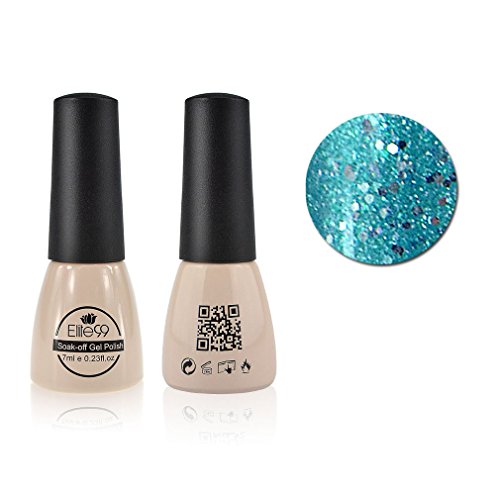 Qimisi Soak-Off UV LED Gel Polish Nail Art New Bling Colours Manicure Lacquer 7ml Glitter Turquoise Qimisi Soak-Off UV LED Gel Polish Nail Art New Bling Colours Manicure Lacquer 7ml Glitter Turquoise
