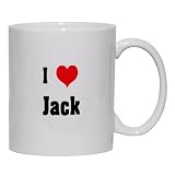 I Love/Heart Jack Mug for Coffee / Hot Beverage (choice of sizes and colors)