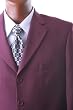 Men's Single Breasted 4 Button Wine Dress Suit, CLEARANCE!!!
