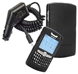 2 Pieces Value Combo of Black Silicone Skin Cover Case and Car Charger for Blackberry 8800 8830 8820