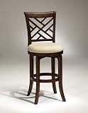 24H Garden Back Dark Brown Swivel Counter Stool