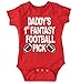Brisco Brands Dads 1st Fantasy Football Sports Funny Baby Gift Romper Bodysuit
