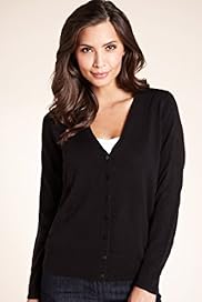 Cashmilon V Neck Plain Cardigan