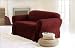 Chezmoi Collection Soft Micro Suede Solid Burgundy Red Couch/sofa Cover Slipcover with Elastic Band Under Seat Cushion